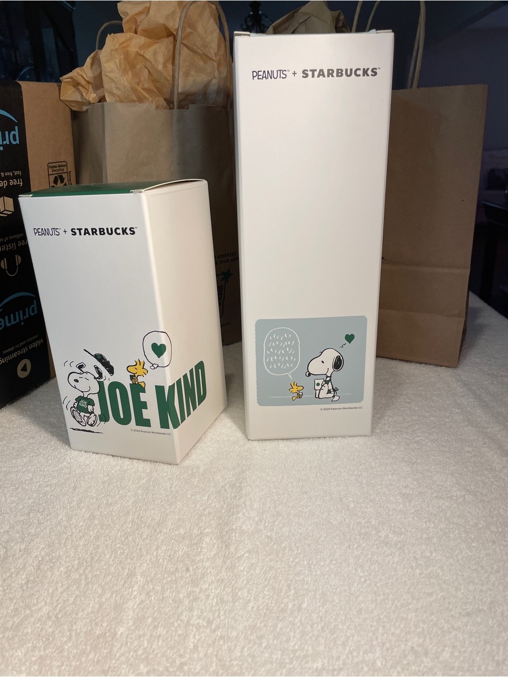 Lot of 2 Starbucks x peanuts bundle with Snoopy and Woodstock